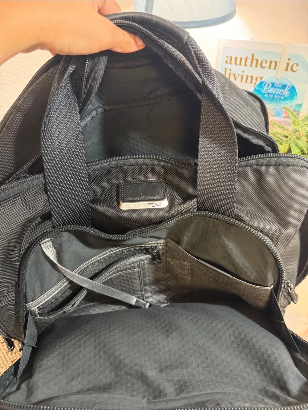 TUMI Alpha Expandable Convertible Briefcase Backpack Ballistic w/ Hang Tag